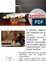 La Division Del Derecho (Publico-Privado, Objetivo-Subjetivo
