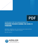 Guidelines For The Management of Pediatric Patients During theCOVID-19 Pandemic