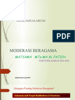 MODERASI BERAGAMA (Matsama Ma Al Fatich)