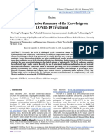 A Comprehensive Summary of The Knowledge On COVID-19 Treatment