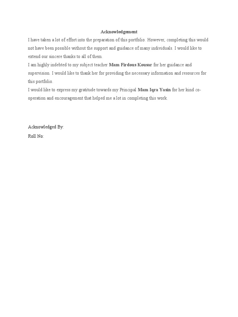 Acknowledgement | PDF