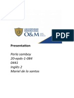 Presentation: Perla Samboy 20-Epds-1-084 0441 Inglés 2 Mariel de Lo Santos