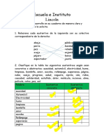 Hoja de Trabajo El Sustantivo