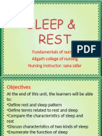 Sleep & Rest: Fundamentals of Nursing Aligarh College of Nursing Nursing Instructor: Sana Zafar