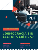 ¿Democracia Sin Lectura Crítica