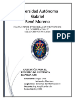 Registro de asistencia para técnicos de empresa de internet