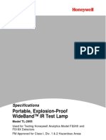 Portable, Explosion-Proof Wideband™ Ir Test Lamp: Specifications