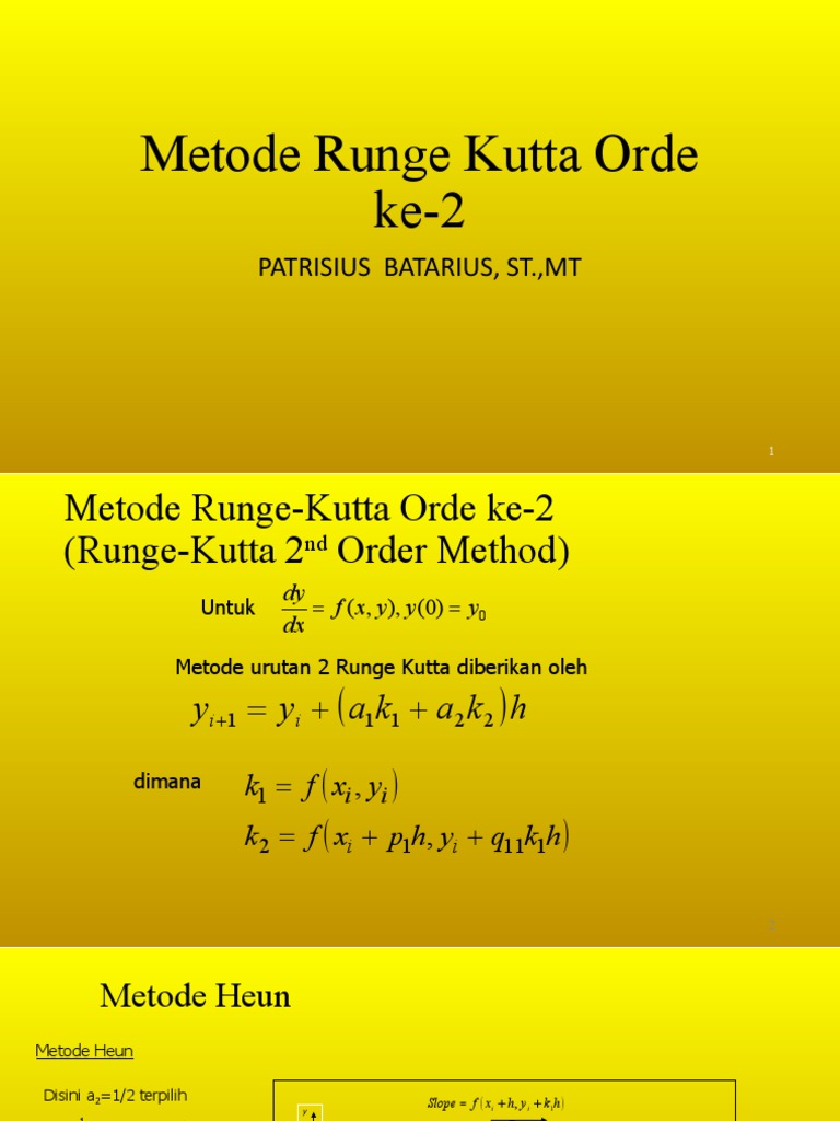 Runge Kutta Orde 2 Heun Ralston PDF