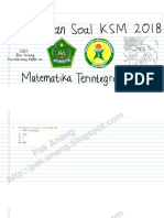 Pembahasan Soal KSM Matematika Terintegrasi MTs 2018 (Pak-Anang - Blogspot.com)