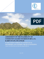 Assessment OF THE Feasibility OF Community-Based Tourism IN Hpa-An, Karen State, Myanmar