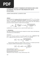 Large Greatest Common Divisor Sums and Extreme Values of The Riemann Zeta Function