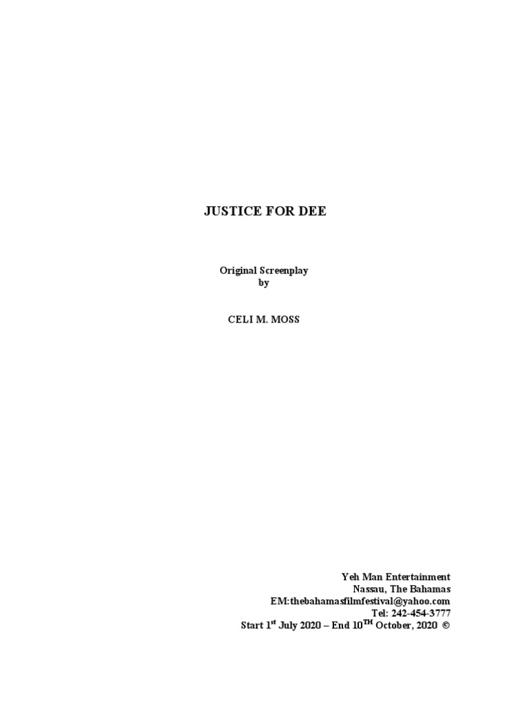 JUSTICE FOR DEE. SCREENPLAY MASTER.26docx PDF Sports Basketball