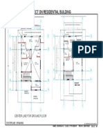 Project On Residential Building: Center Line For Ground Floor