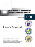 Online Travel Order Processing System Release 4 User's Manual