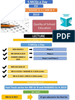 Attachment 5 MCQs A Day - Quality of School Education - RBI GR B SEBI GR A NABARD GR A 2019 Lyst1836