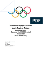 IOC Anti Doping Rules Tokyo 2020