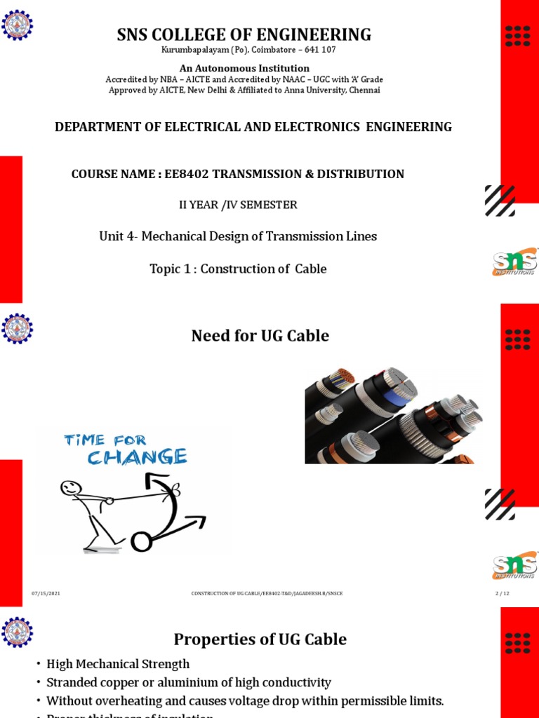 Construction Details of UG Cables | PDF | Insulator (Electricity ...