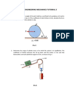 Am1100 Engineering Mechanics Tutorial 3: P Required To Cause The Cylinder To Slip