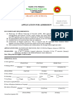 GS FORM 01-Application For Admission Form