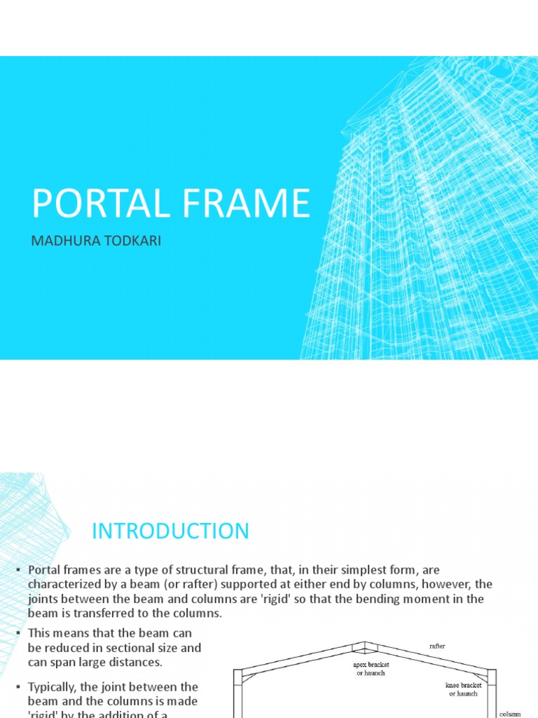 Portal Frame Pdf Pdf Framing Construction Beam Structure