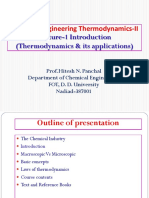 Chemical Engineering Thermodynamics Lecture Introduction