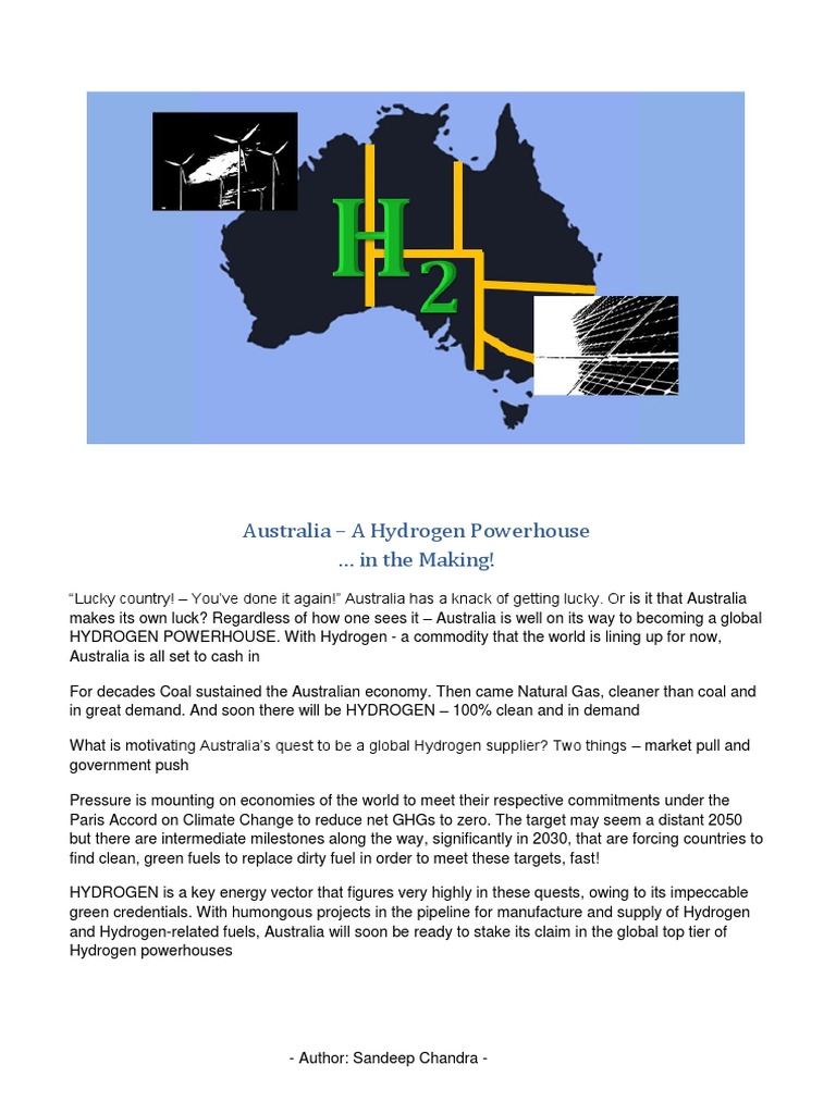 Australia - A Hydrogen Powerhouse in The Making | PDF | Carbon Capture ...
