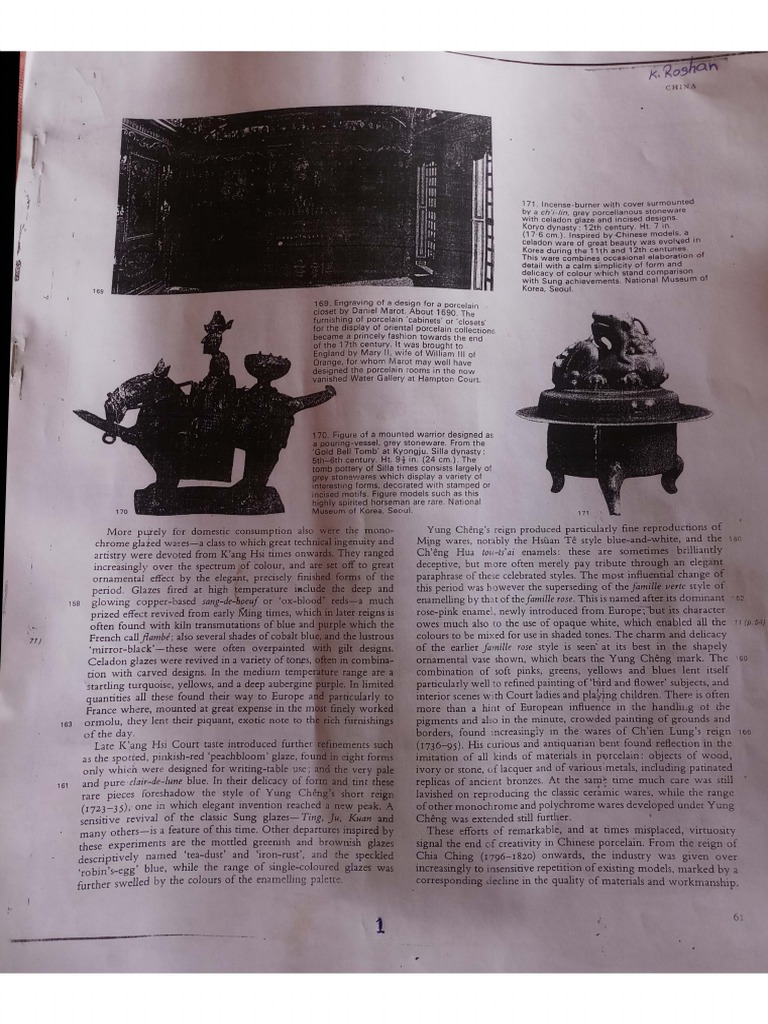 Ancient History of Ceramics PDF Porcelain Pottery