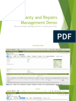 Warranty and Repairs Management Demo