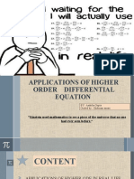 Applications of Higher Order Differential Equations