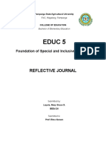Educ 5: Reflective Journal