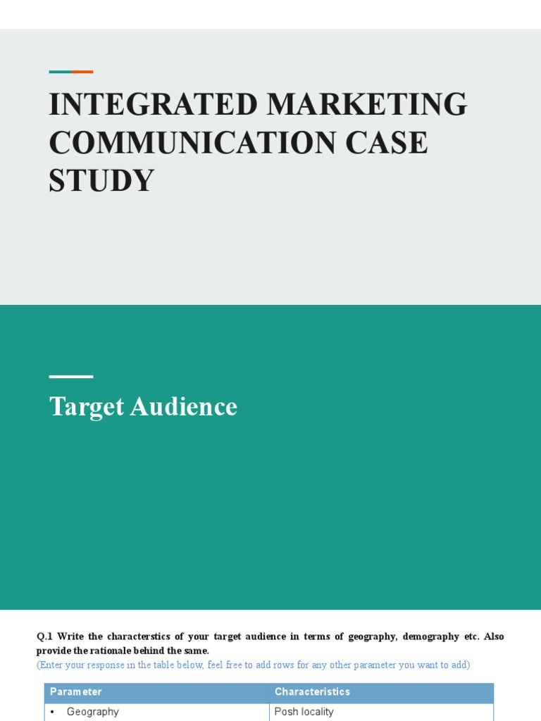 integrated marketing communication case study pdf