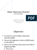 Major Depressive Disorder: Case Presentation