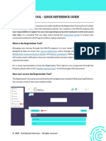 Registration Tool Reference Guide