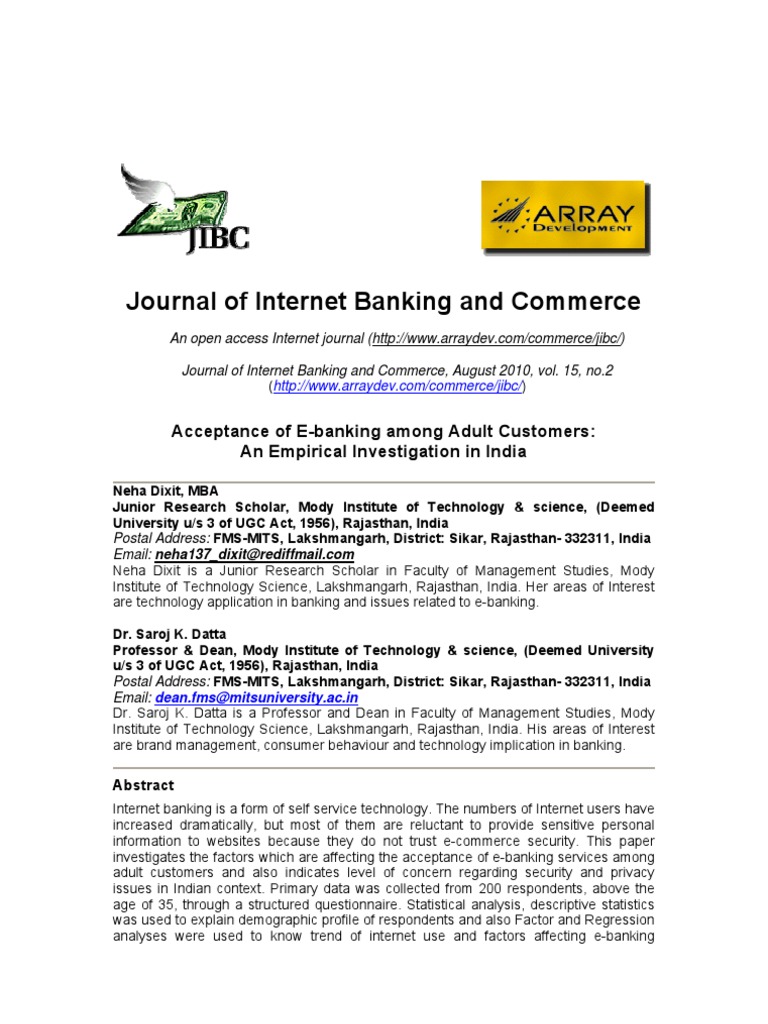 literature review online banking