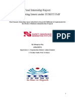 Final Internship Report as Marketing Intern at Sureti IMF