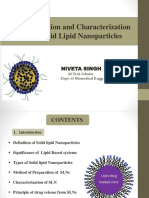 Formulation and Characterization of Solid Lipid Nanoparticles