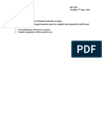 All Questions Must Be Attempted Manually On Paper. 2. Snapshots of The Attempted Question Must Be Compiled and Submitted in PDF Format