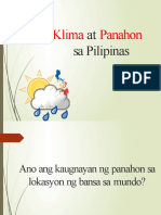 Klima at Panahon Sa Pilipinas