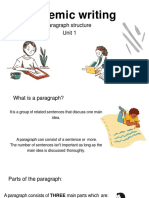 Writing Chapter 1 Paragraph Structure