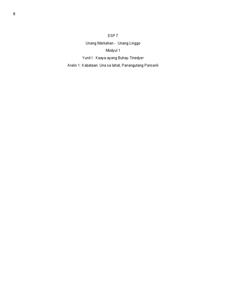 Grade 8 Modyul | PDF