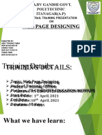 Rajiv Gandhi Govt. Polytechnic Itanagar (A.P) : Web Page Designing