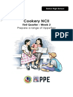 Cookery NCII: Prepare A Range of Appetizer