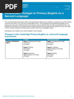 Assessment Changes To Primary English As A Second Language Checkpoint - tcm142-595064