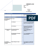 Observation Form: Part 1 - Pre-Requisites