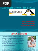 Introduction To Linux: Nand Kishore Singh Roll No. RD1001A14 B.Tech - M.tech (CSE)