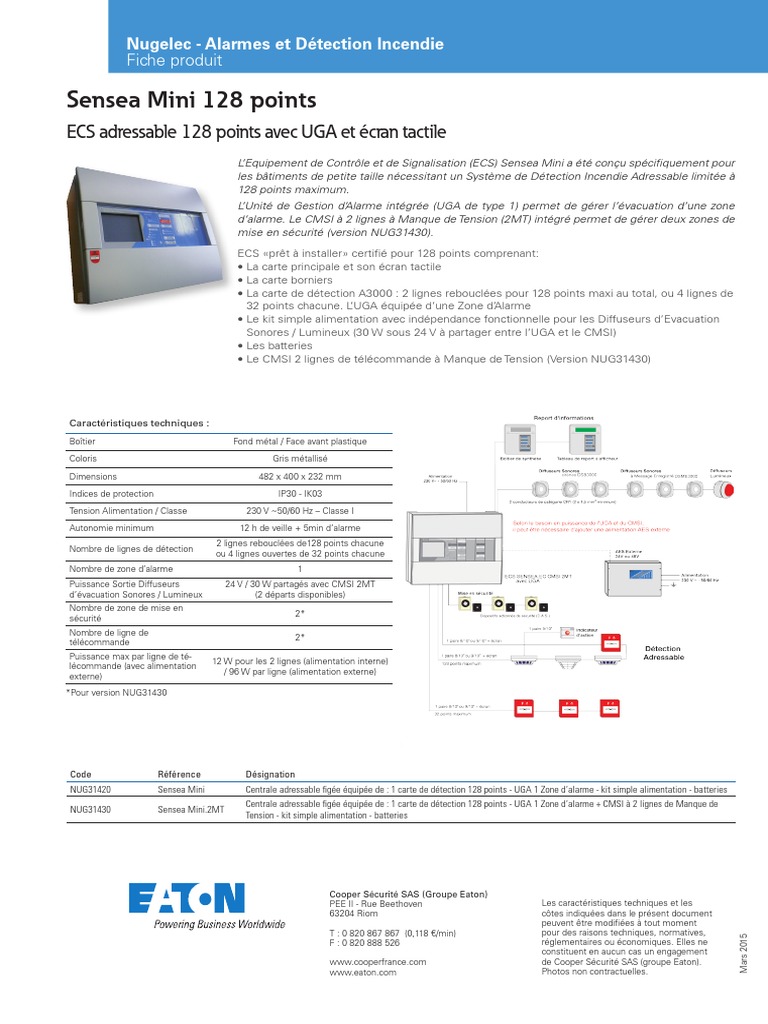 Centrale Sensea Mini: Alarme Incendie | PDF | Science | Science et ...