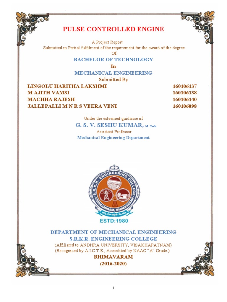 B1 Project Document Pdf Throttle Piston