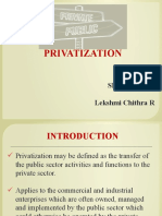 Privatization: Seminar By, Lekshmi Chithra R