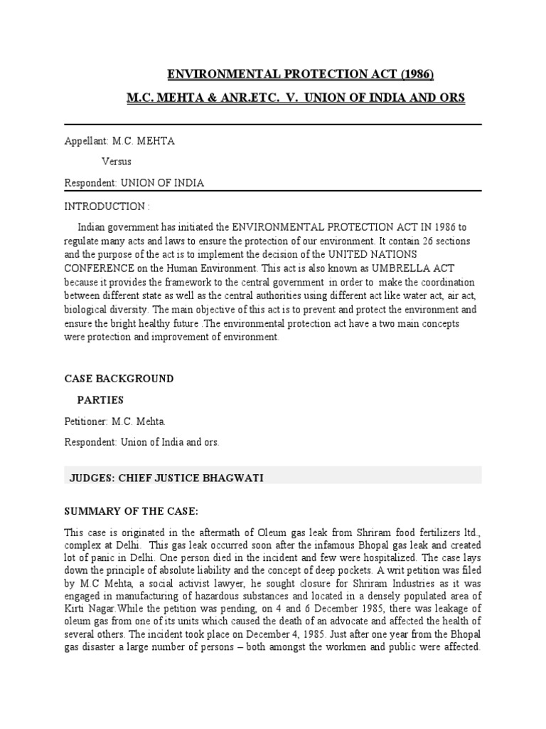 Environmental Protection Act 1986 PDF Damages Negligence