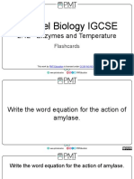 Flashcards - Enzymes and Temperature - Edexcel Biology IGCSE